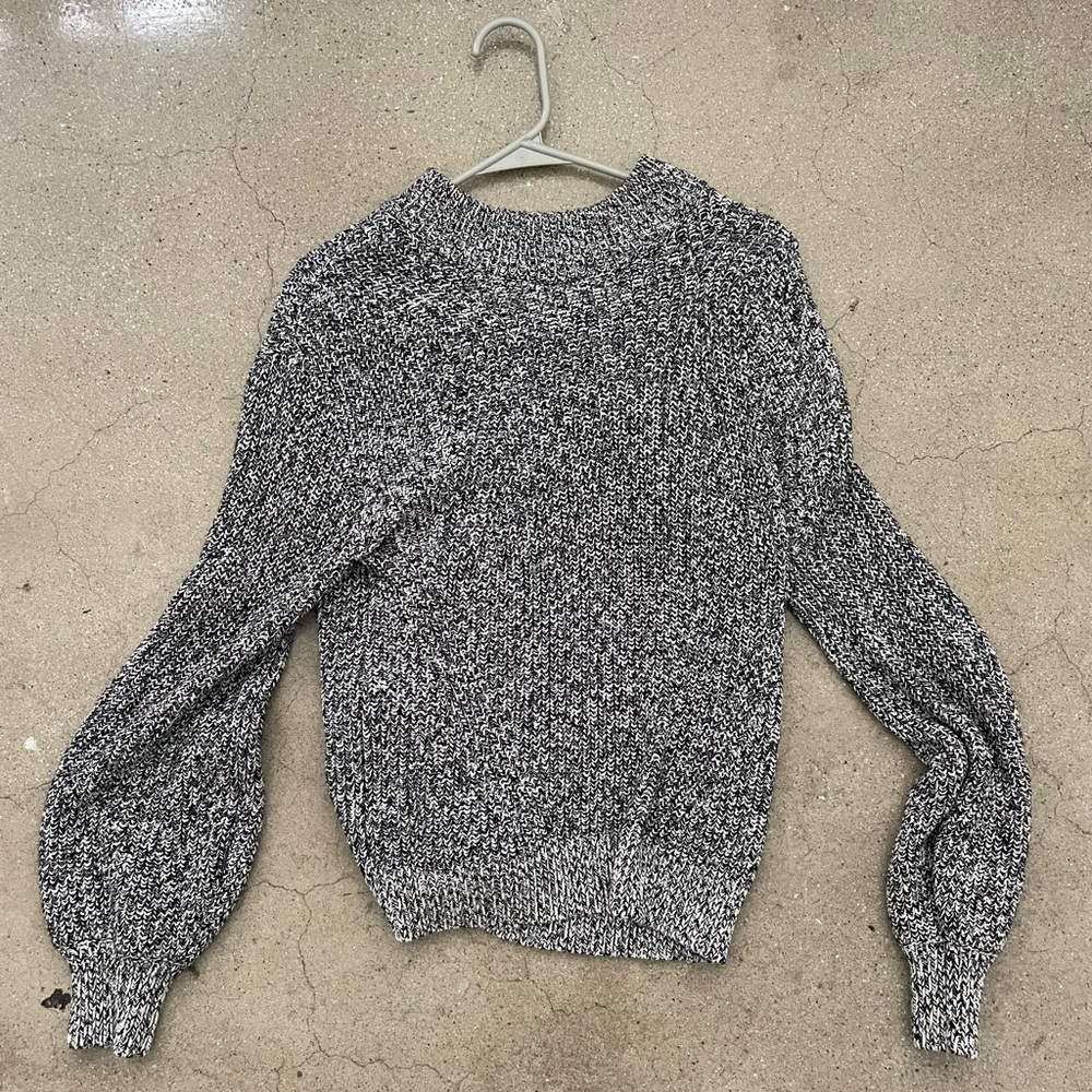 Mock Neck Gray Sweater